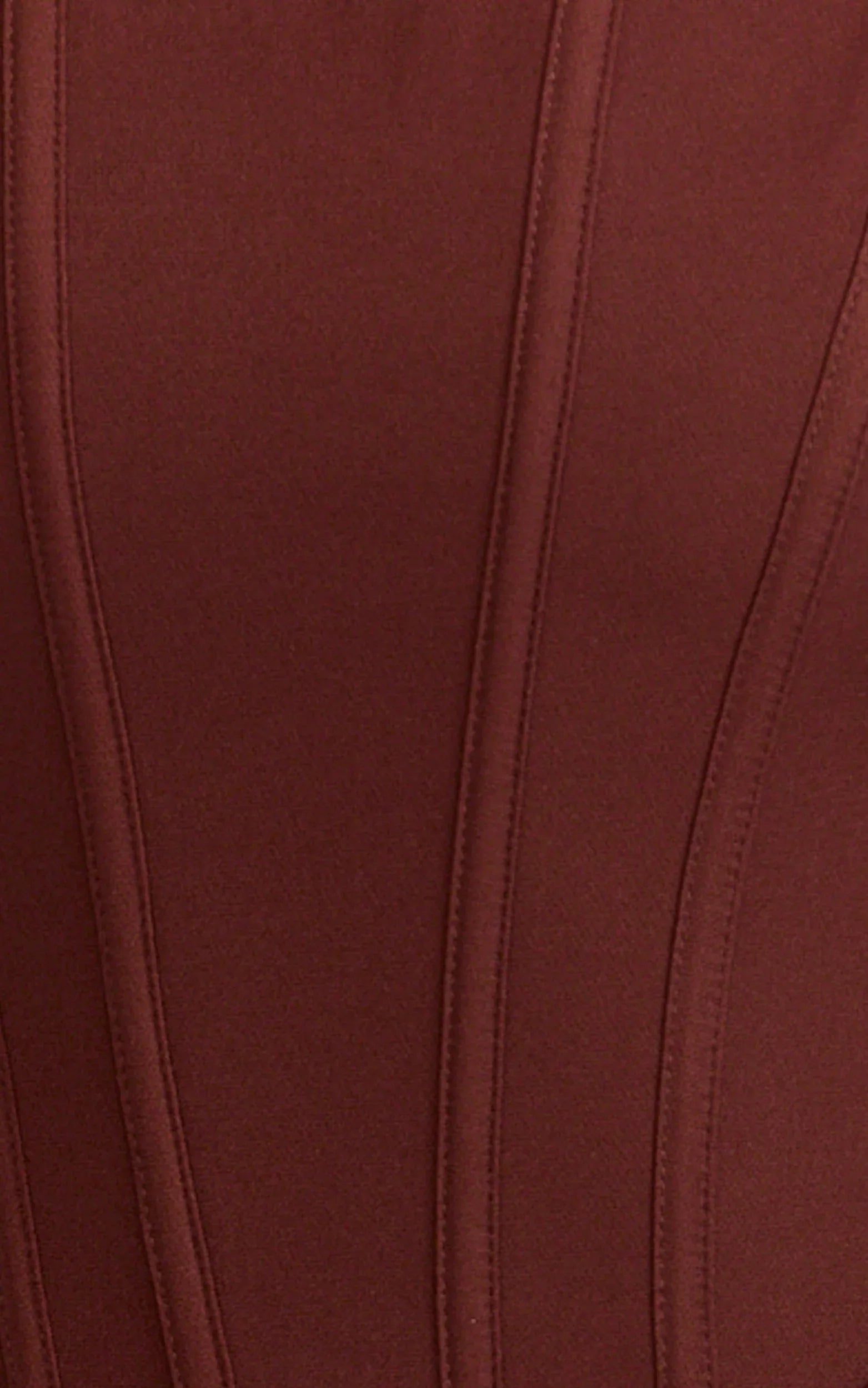 Jonas Maxi Dress Strapless Corset Bodice Draped Waist Skirt Dress in Chocolate