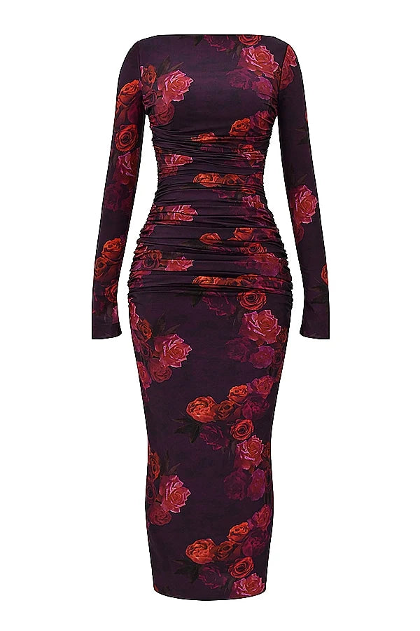 romantic floral maxi dress