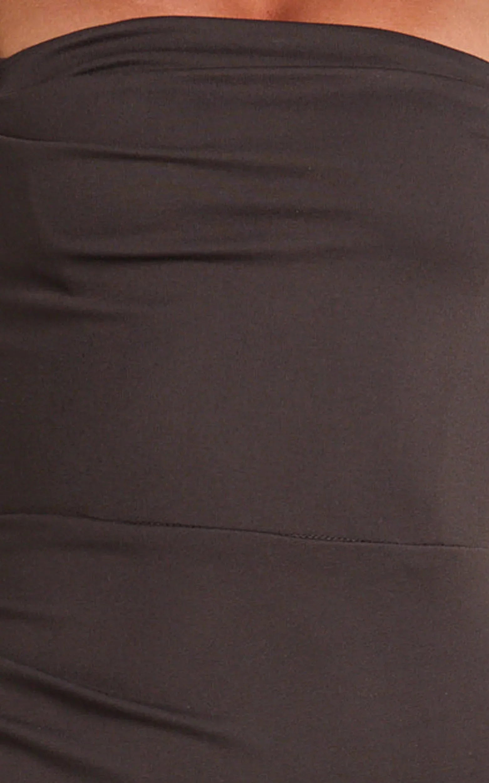 Tiffy Midi Dress Square Neck Ruched Bodycon Dress in Chocolate
