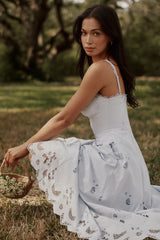 bluebell lace cotton broderie anglais midi sundress