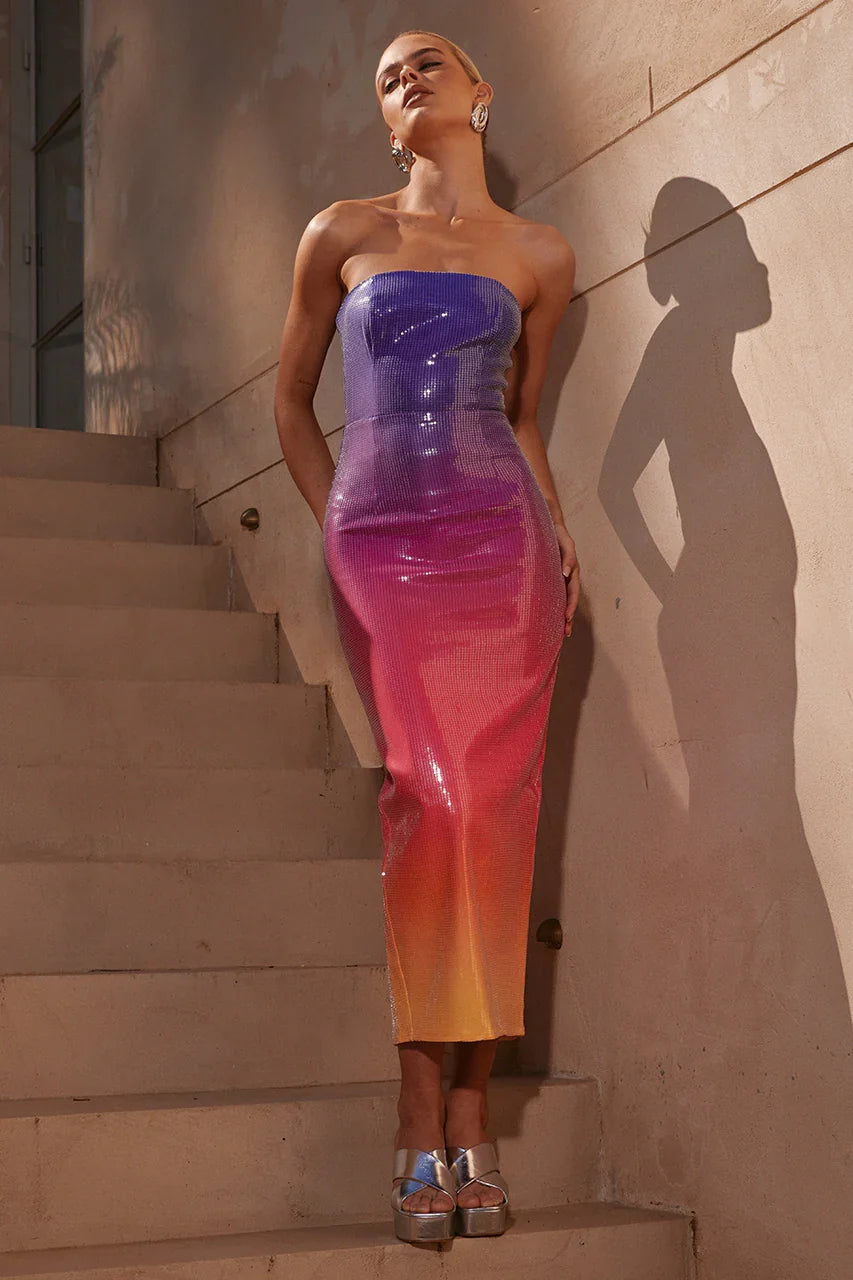 MALIBU MIDI DRESS SUNSET