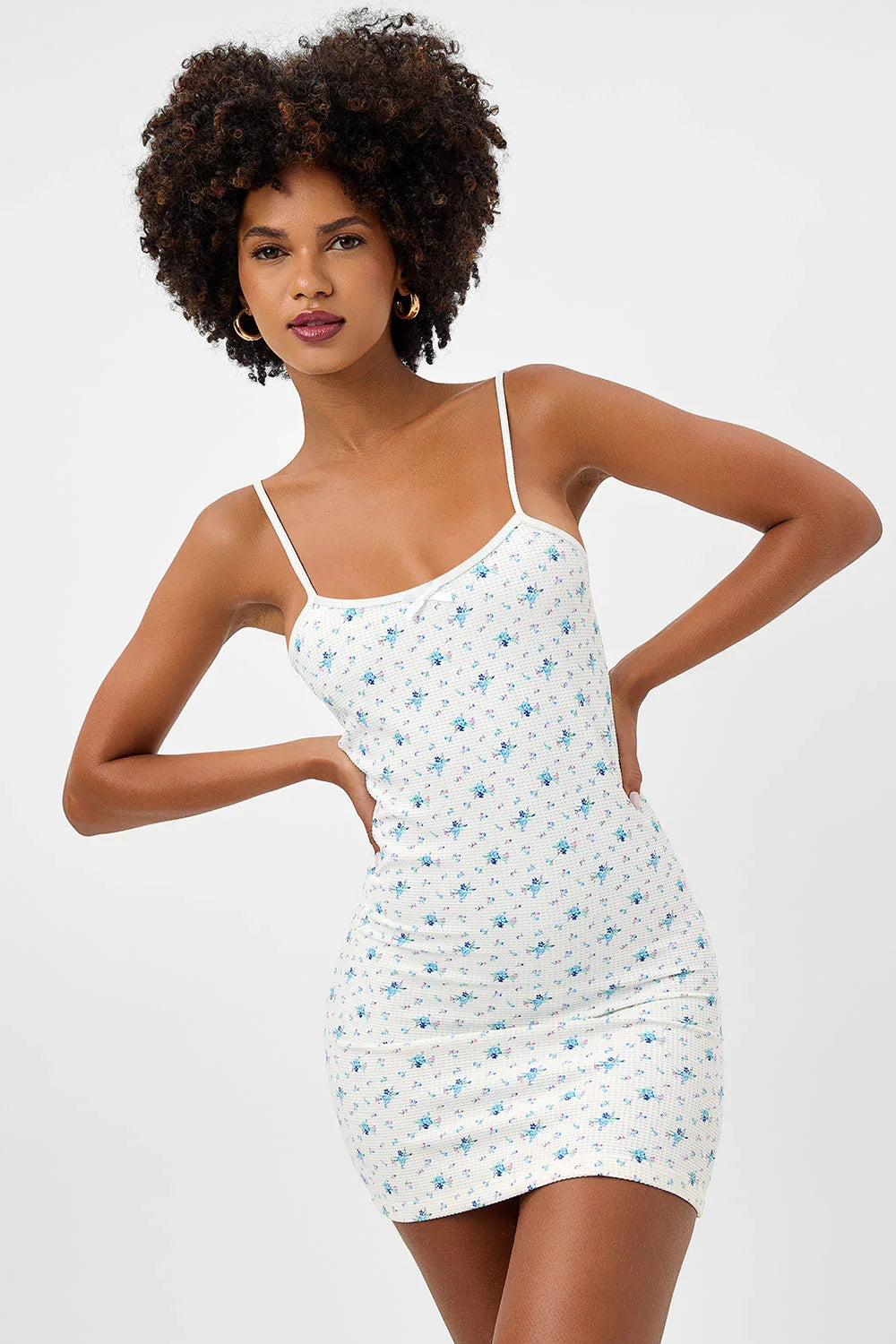 Gwen Waffle Mini Dress Night Lily