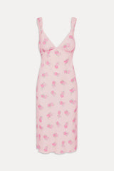 Gem Floral Midi Dress Fresh Rose