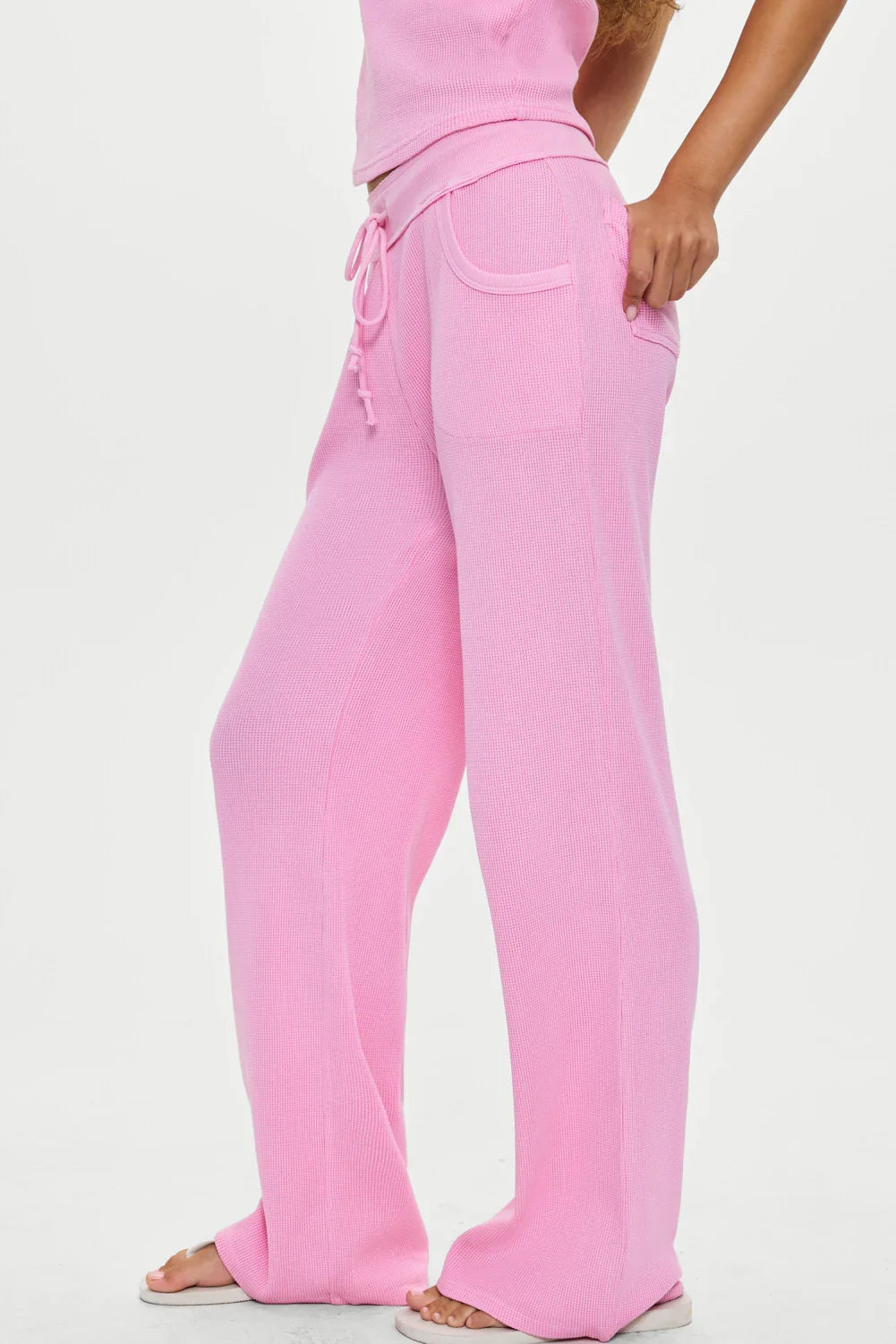 Emma Thermal Low Rise Pants Blush