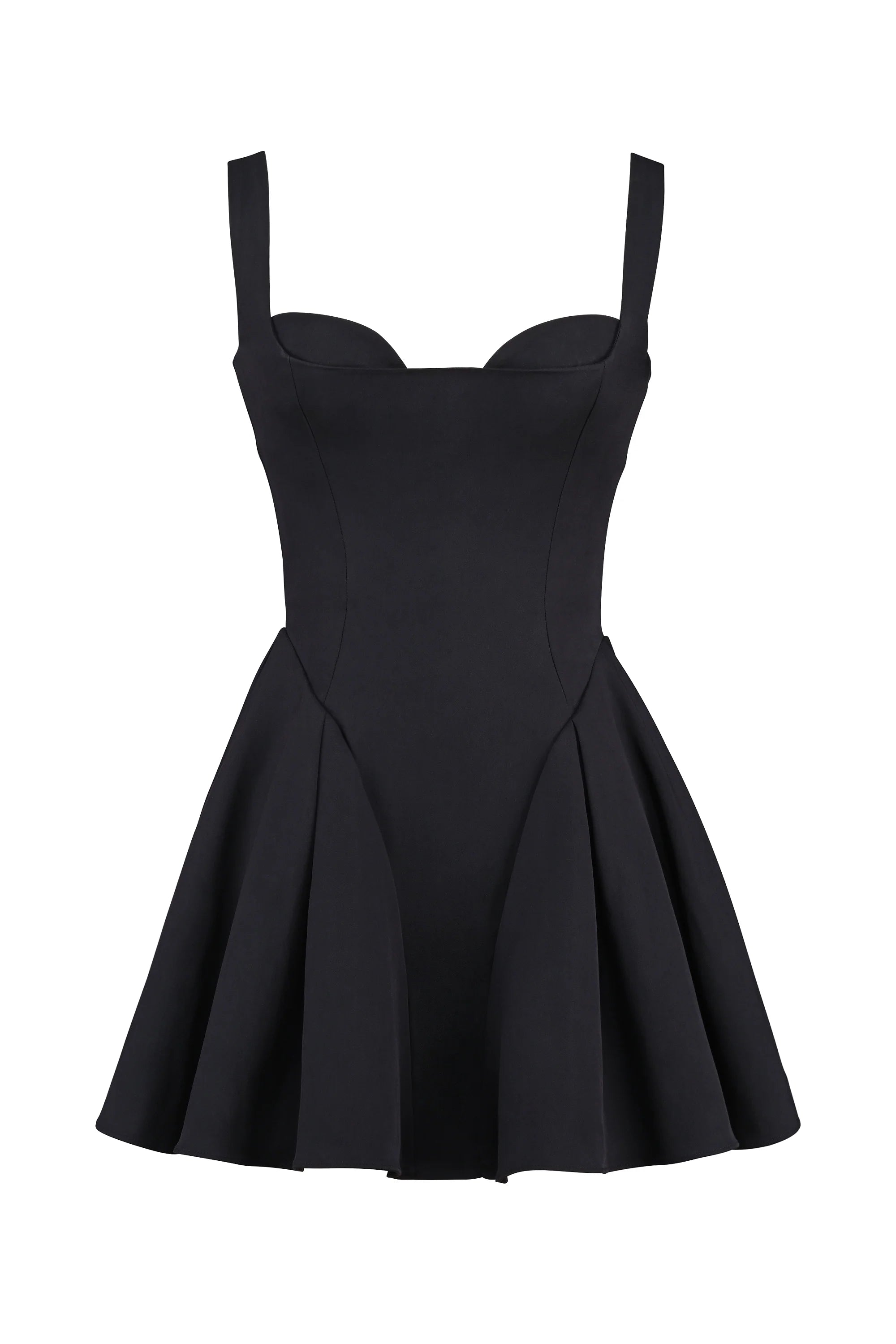 black twill mini dress
