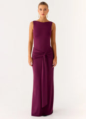 Fault Line Maxi Dress Plum