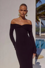 AIRILIE MIDI DRESS BLACK