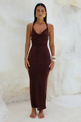 ENORA MAXI DRESS ESPRESSO