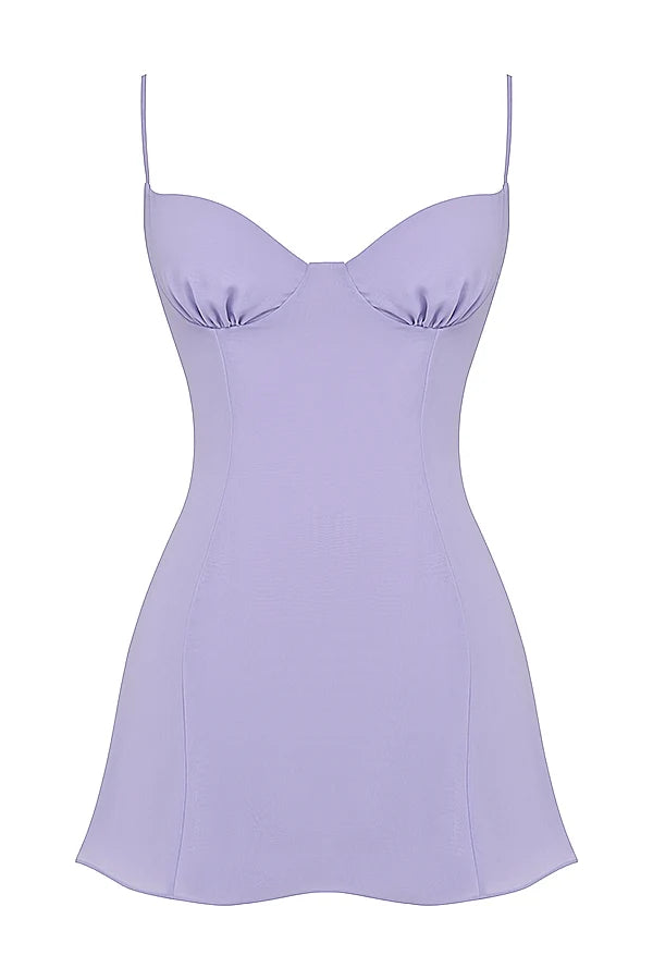 lavender mini dress