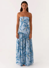 Eden Strapless Maxi Dress Opulent Blue