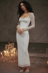 white maxi dress