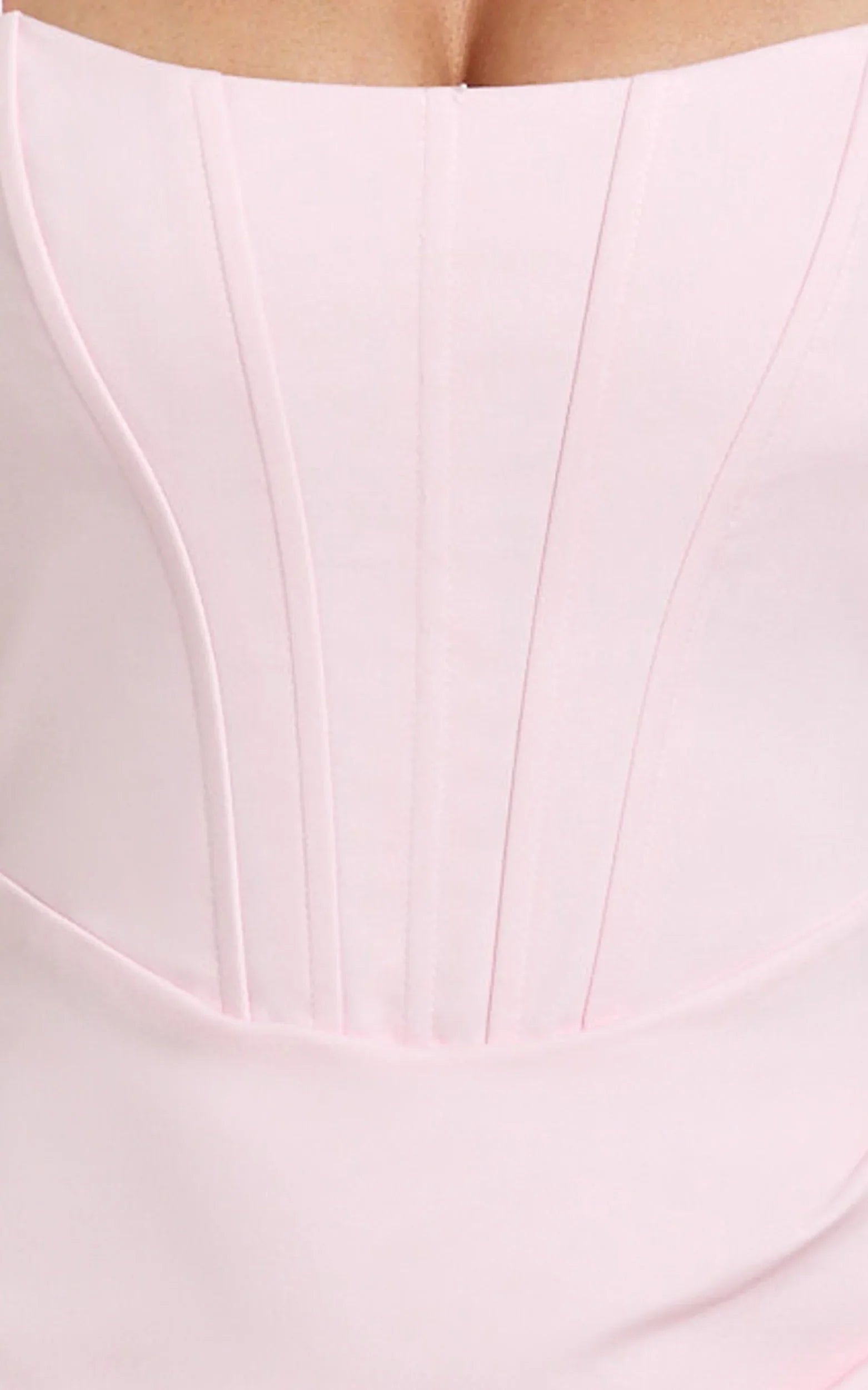 Karlie Maxi Dress Scoop Neck Fitted Dress in Pink