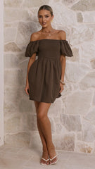Marissa Mini Dress Brown