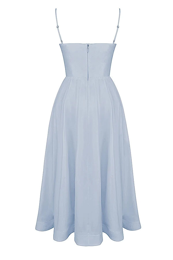soft blue corset sundress
