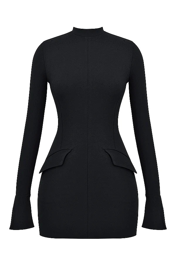 black mini dress
