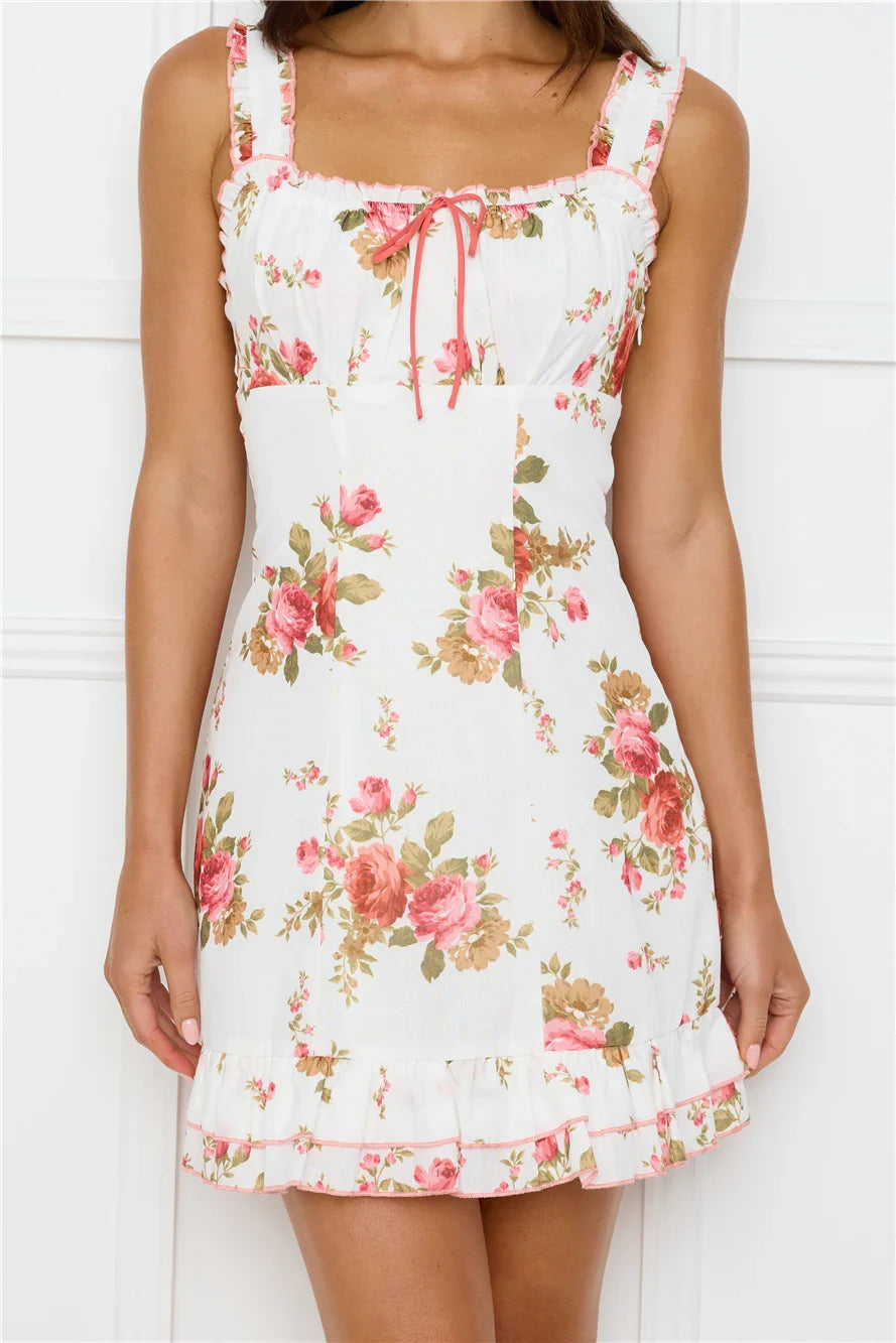 Floral Daydreams Mini Dress White