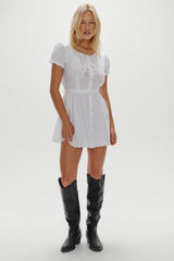 Ivy Cotton Mini Dress White