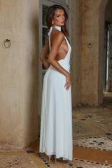 VANESSA HIGH NECK MAXI DRESS WHITE