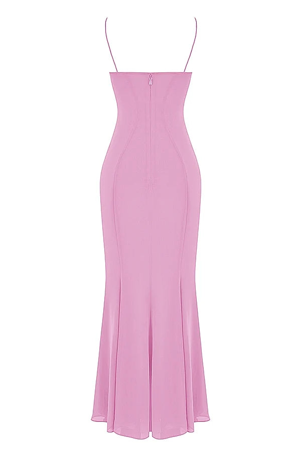 pink maxi dress
