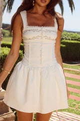 SARLEEN MINI DRESS WHITE