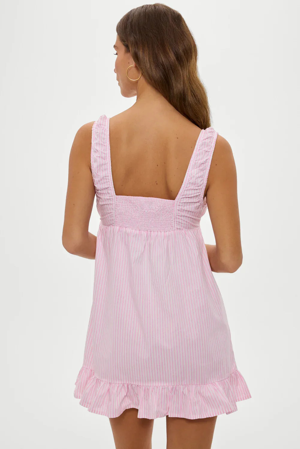Marilyn Babydoll Dress Pink Stripe