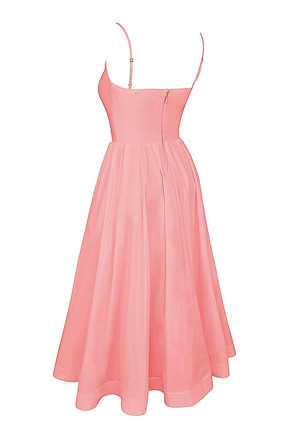 apricot corset sundress