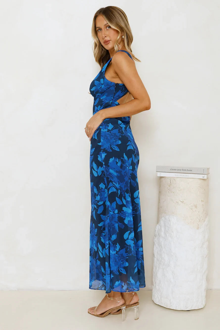 Lets Twirl Maxi Dress Blue