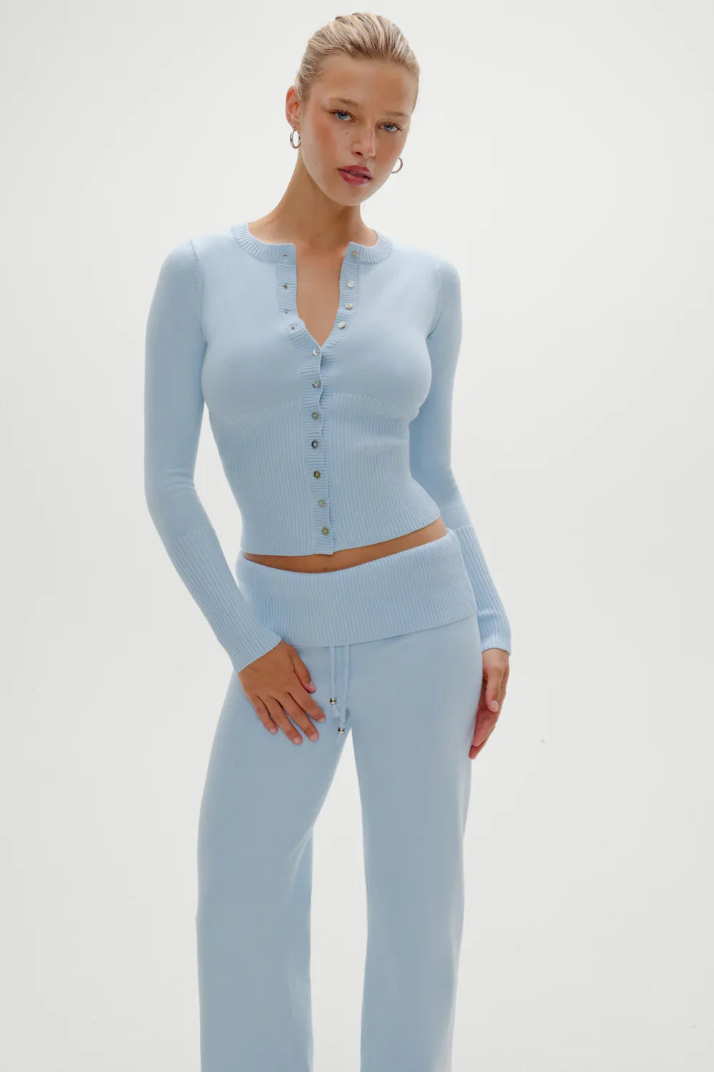 Dawson Knit Fold Over Pants Daydream