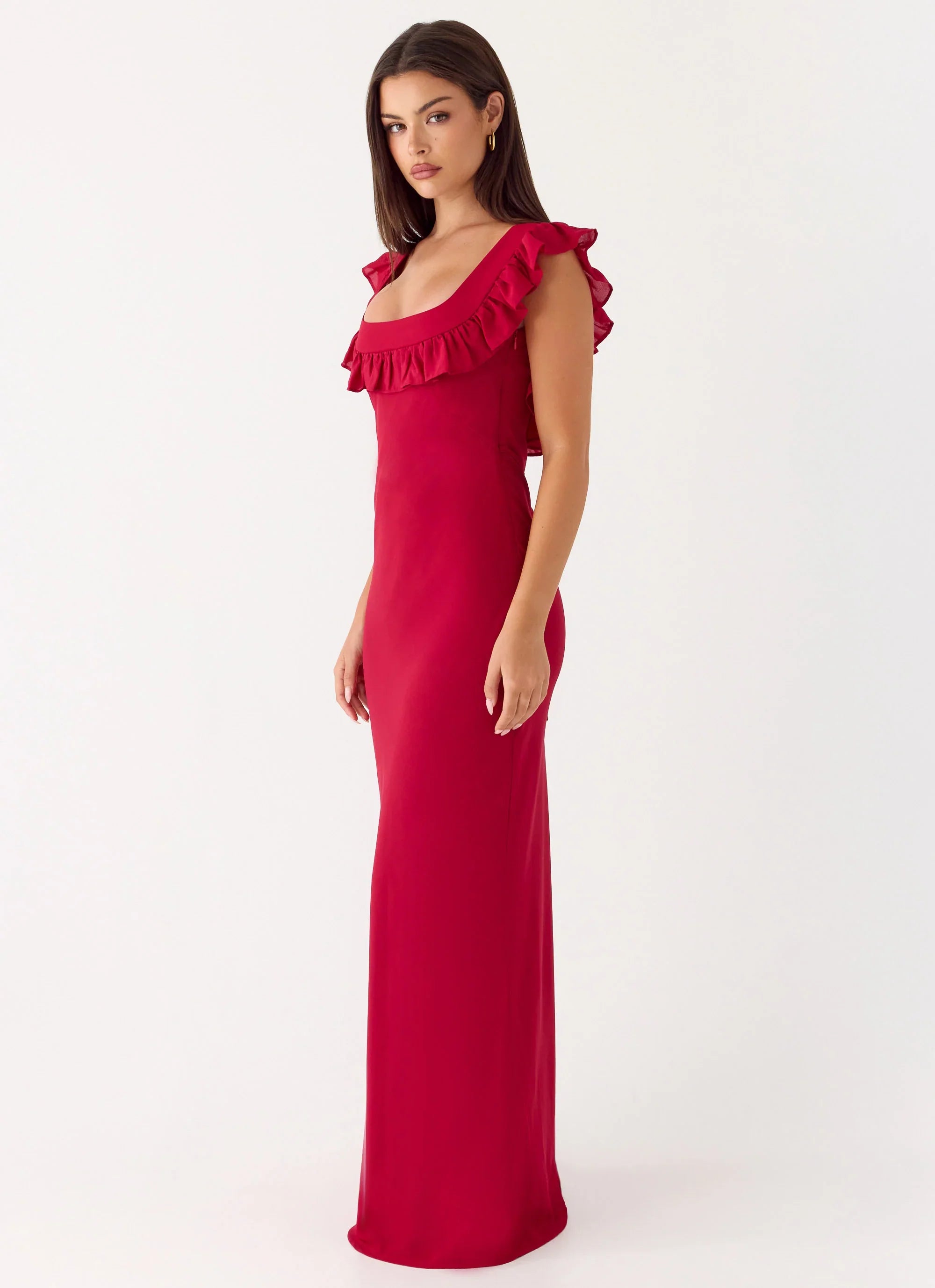 Malina Maxi Dress Deep Red