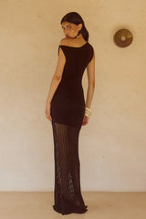 JACQUES KNIT MAXI DRESS CHOCOLATE