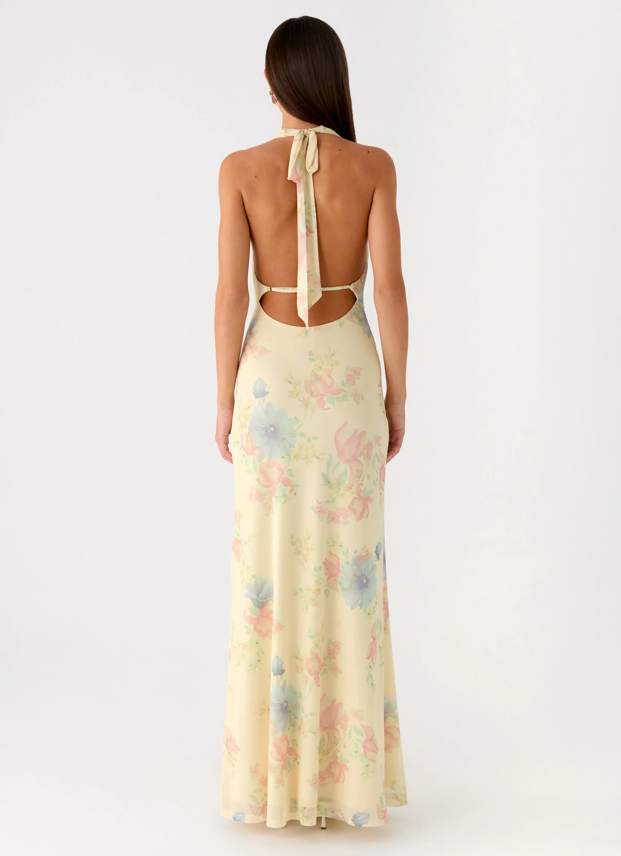 Tedder Halter Maxi Dress Spring Meadow