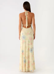 Tedder Halter Maxi Dress Spring Meadow