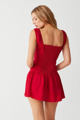 Christa Ruffle Mini Dress Romance