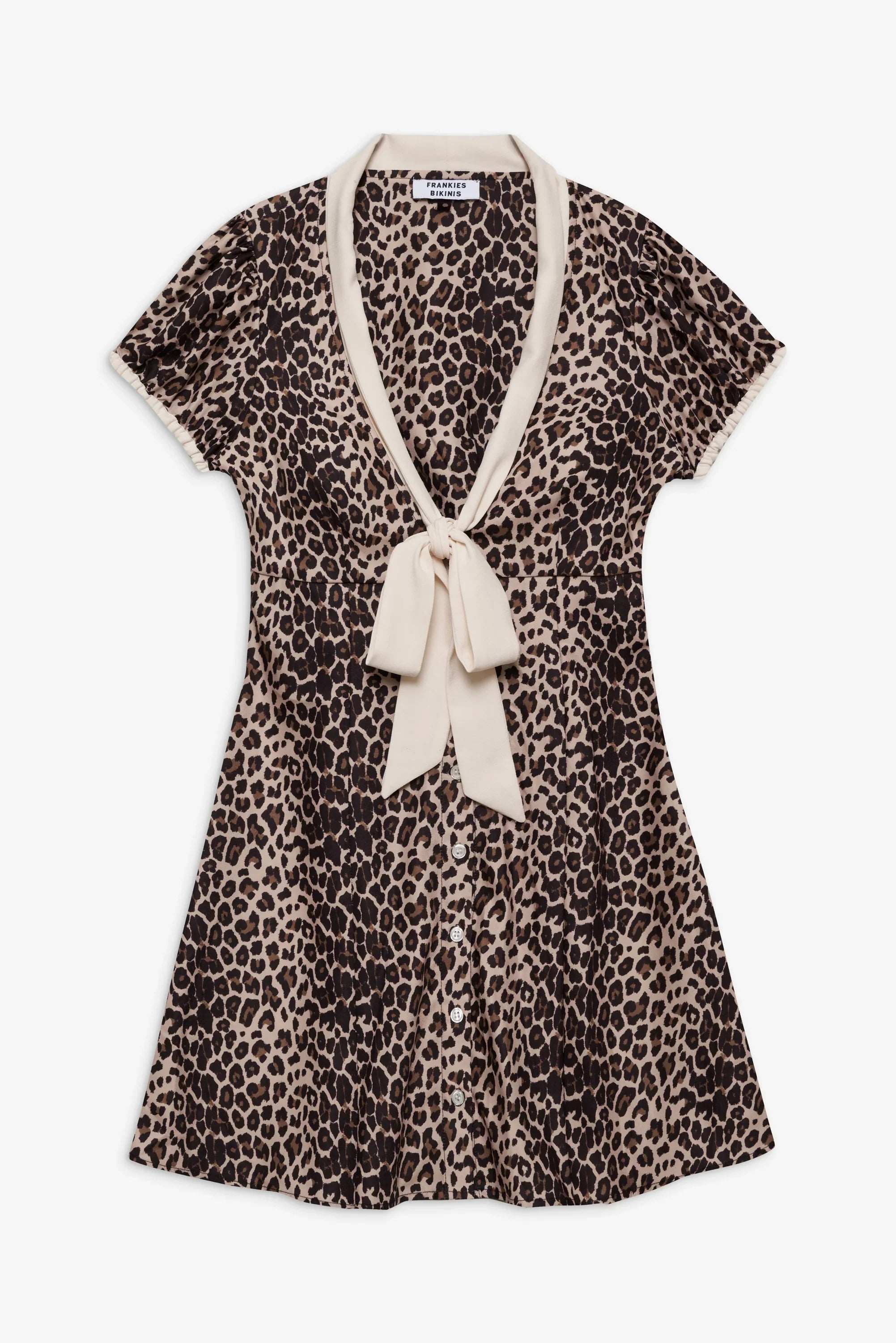 Manhattan Button Up Mini Dress Cheetah
