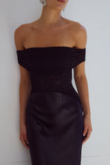 AMORET MIDI DRESS BLACK