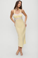 Darcy Satin Midi Dress Whipped Butter
