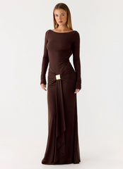 Dray Maxi Dress Chocolate