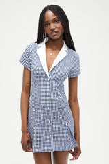 Garden Gingham Mini Dress Seaside Gingham