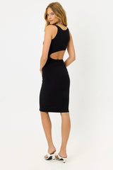 Twelve Terry High Neck Dress Black