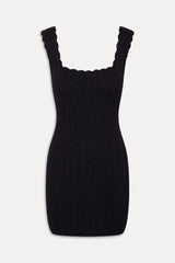 Jules Knit Backless Mini Dress Black