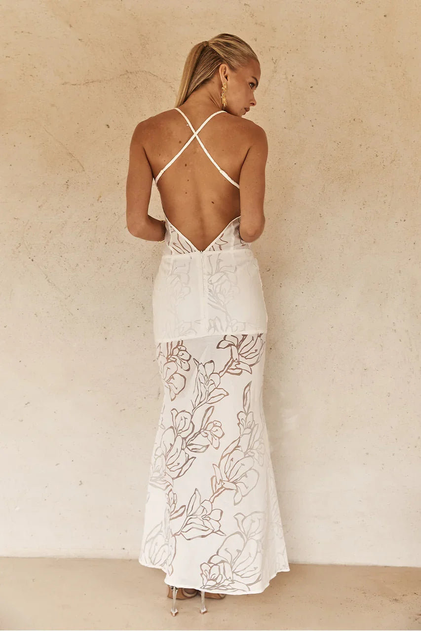 SIVAN MAXI DRESS WHITE