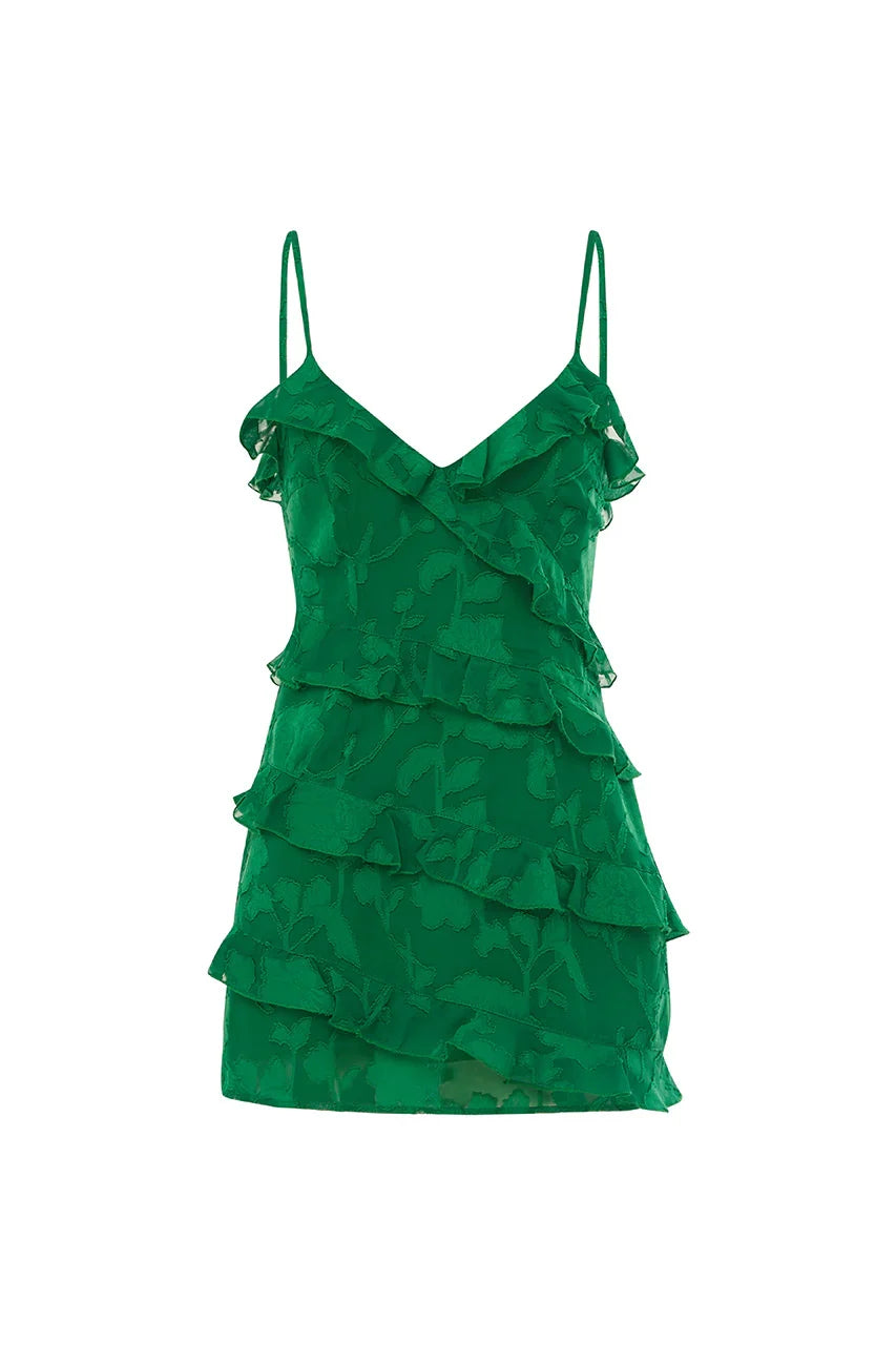 AISHA MINI DRESS EMERALD