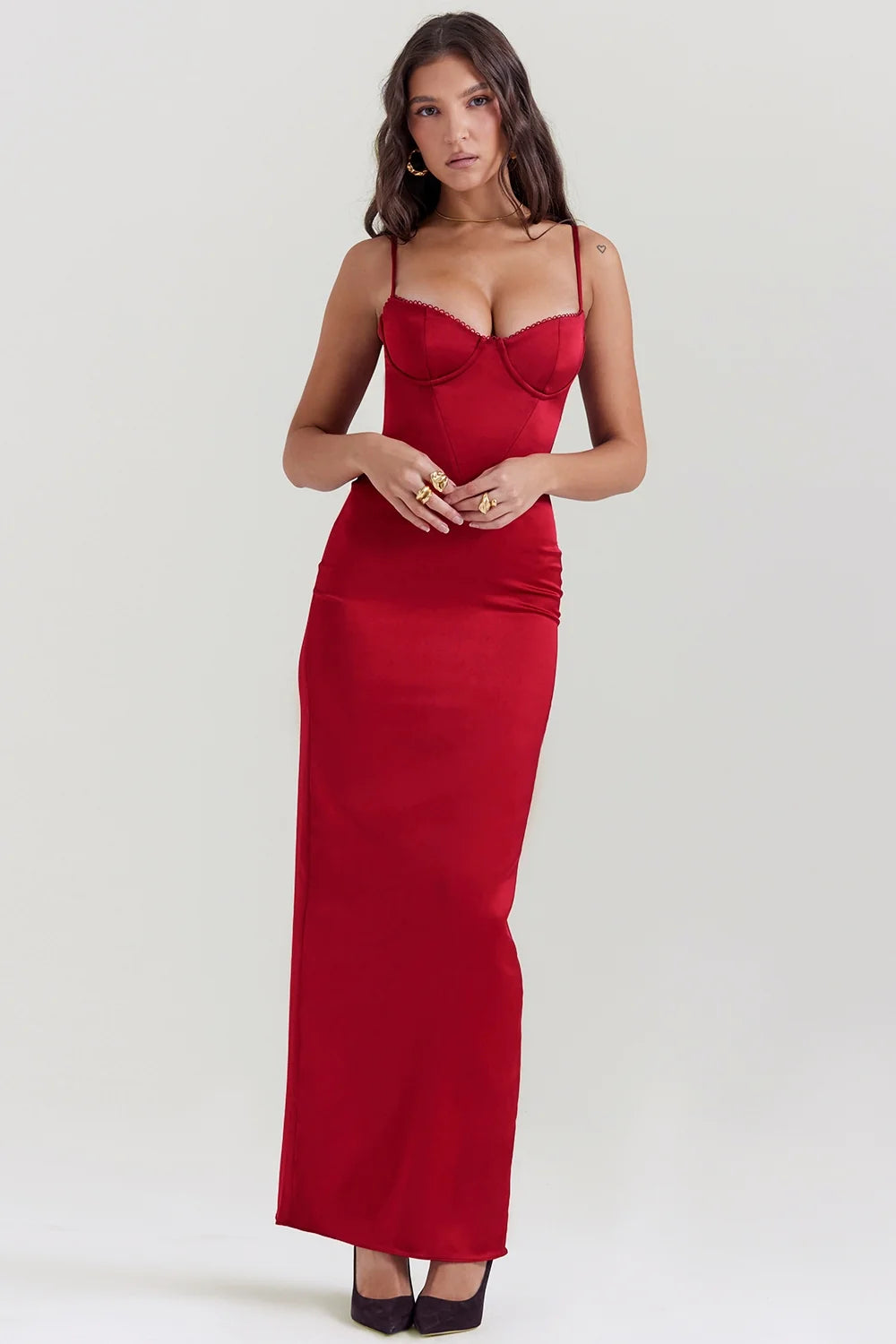 ruby corset maxi dress