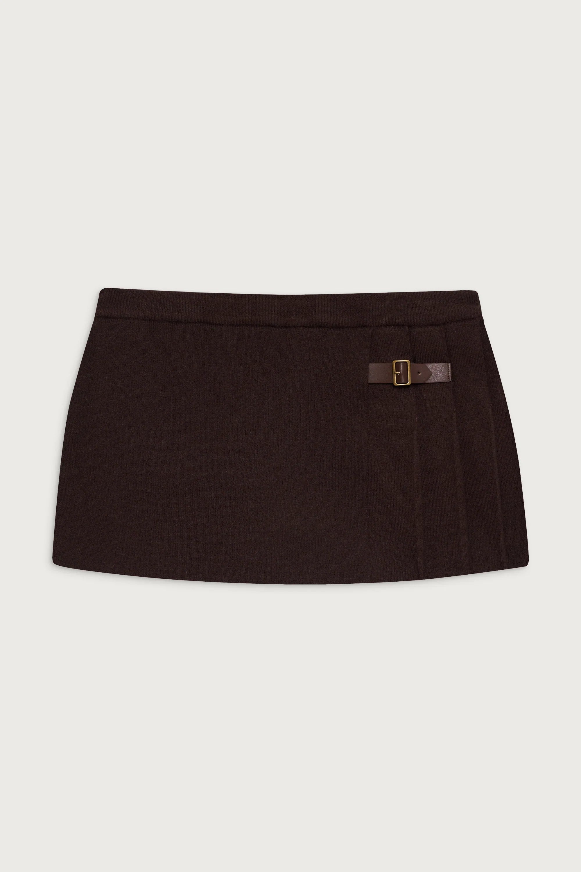 Carver Cloud Knit Pleated Skort Mocha