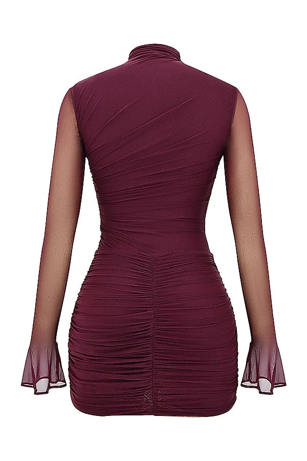 mulberry gathered mini dress