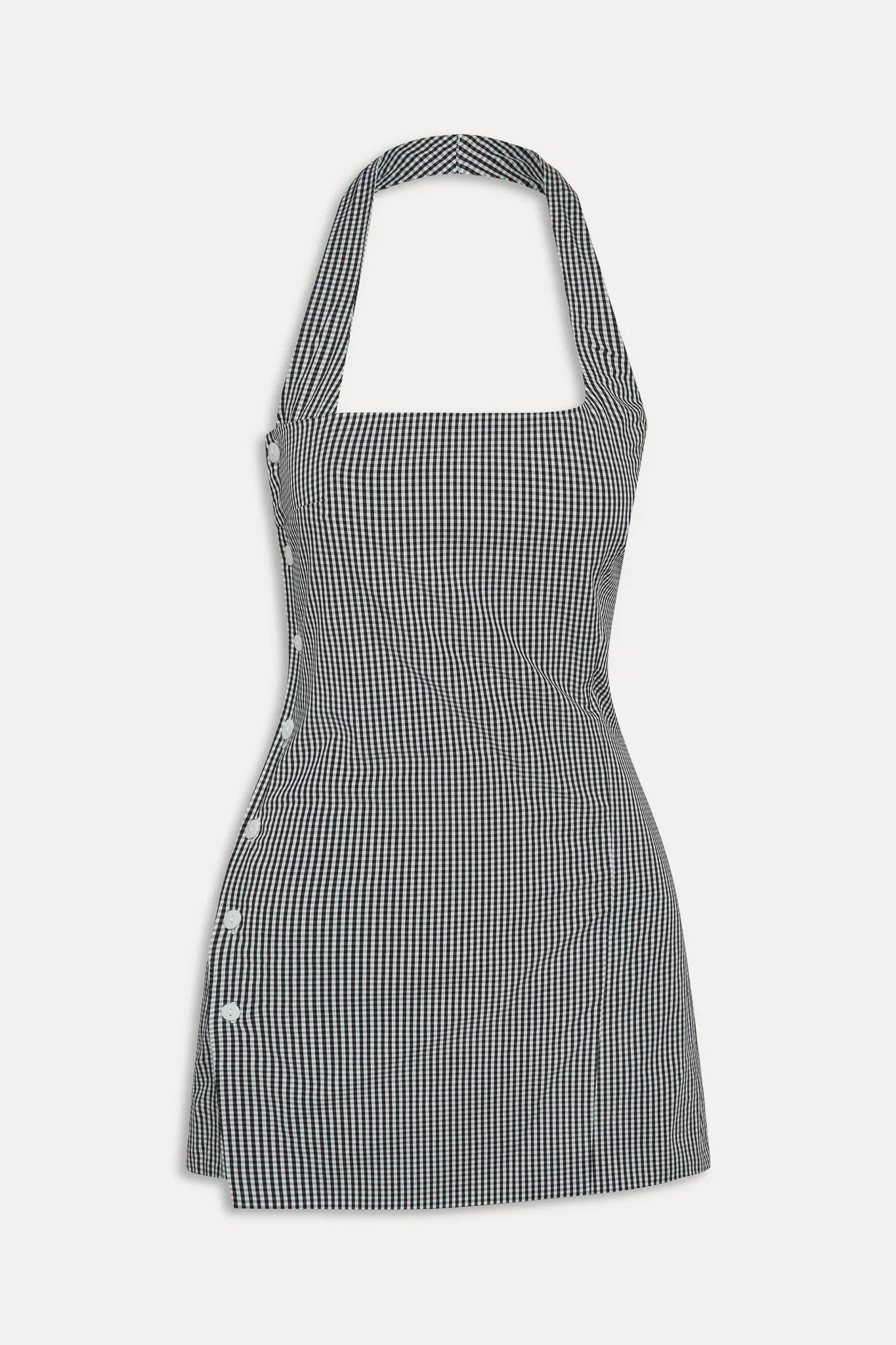 West Cotton Wrap Mini Dress Morning Gingham