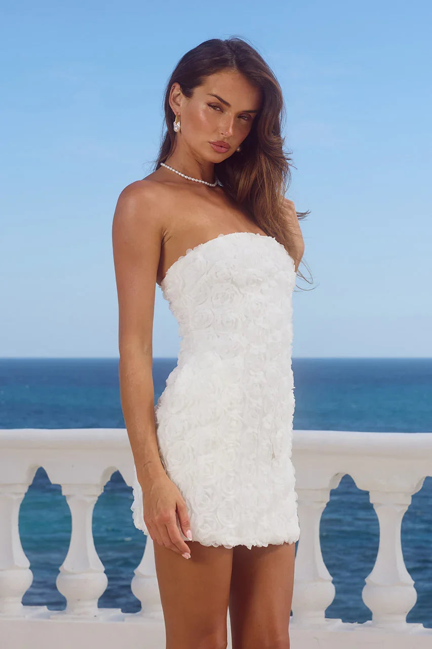ROSALINE MINI DRESS WHITE