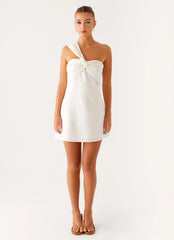 Kameron Linen Mini Dress White