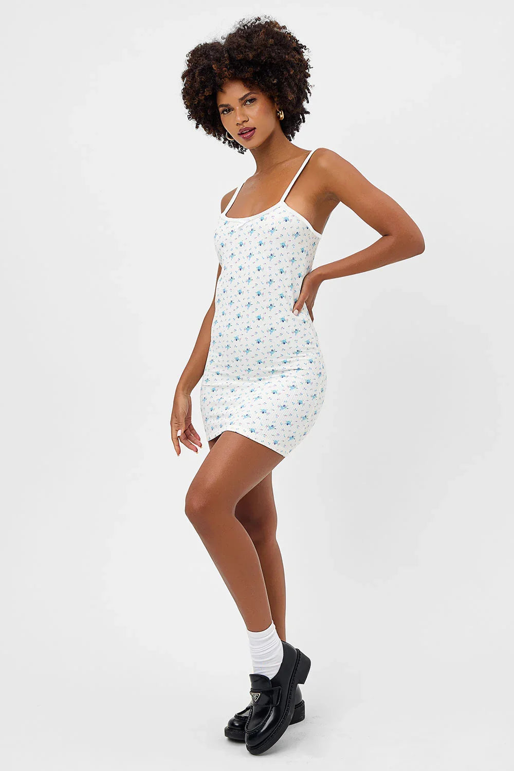 Gwen Waffle Mini Dress Night Lily