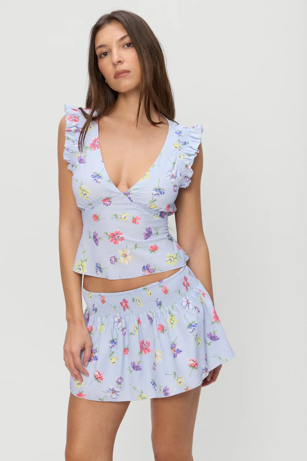Clover Mini Skirt Fresh Florals